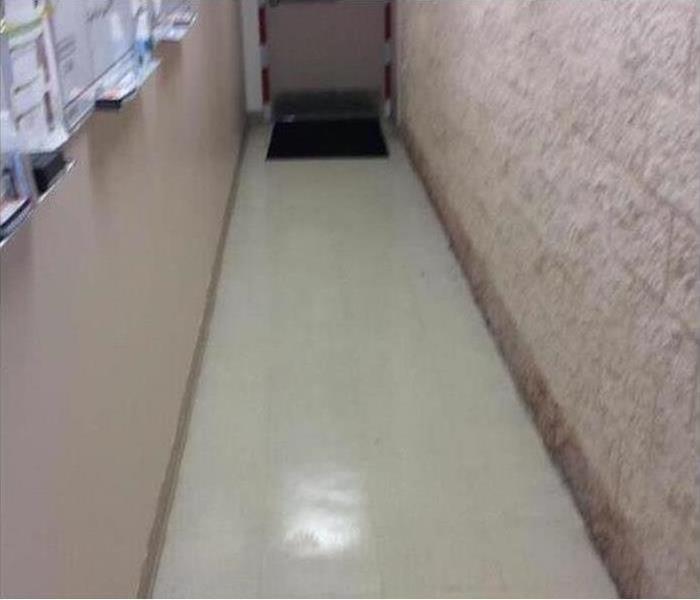 North Richland County Ohio Hallway before and after water damage